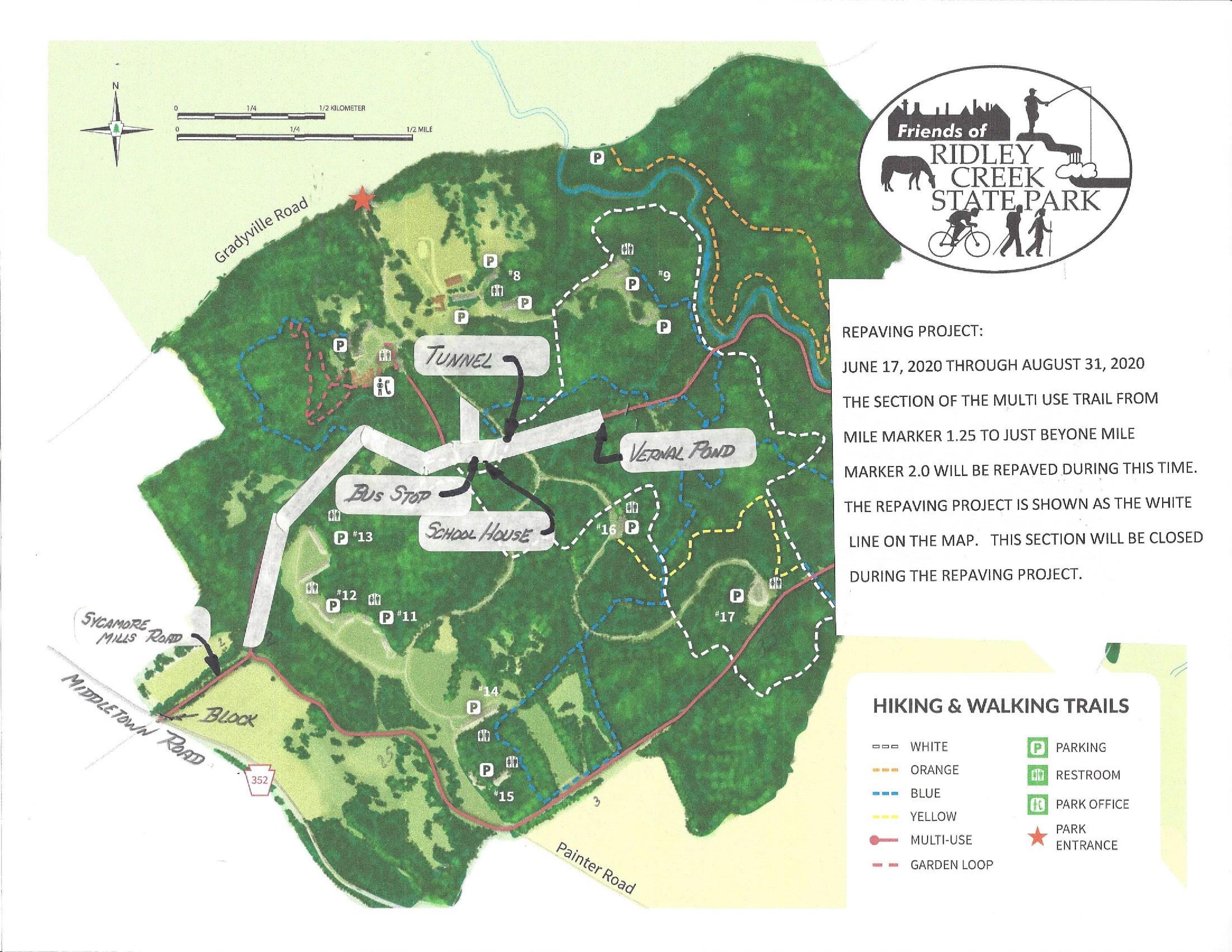 Ridley Creek State Park Map - United States Map